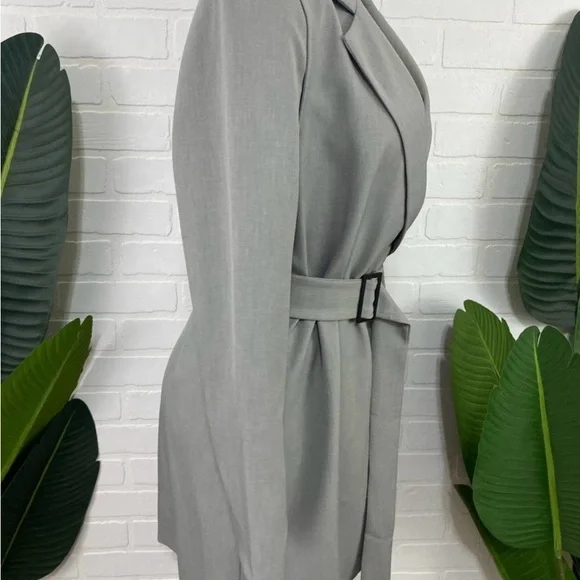 Vetta the belted blazer dress grey multi way sleeveless jacket Like New - Picture 7 of 9